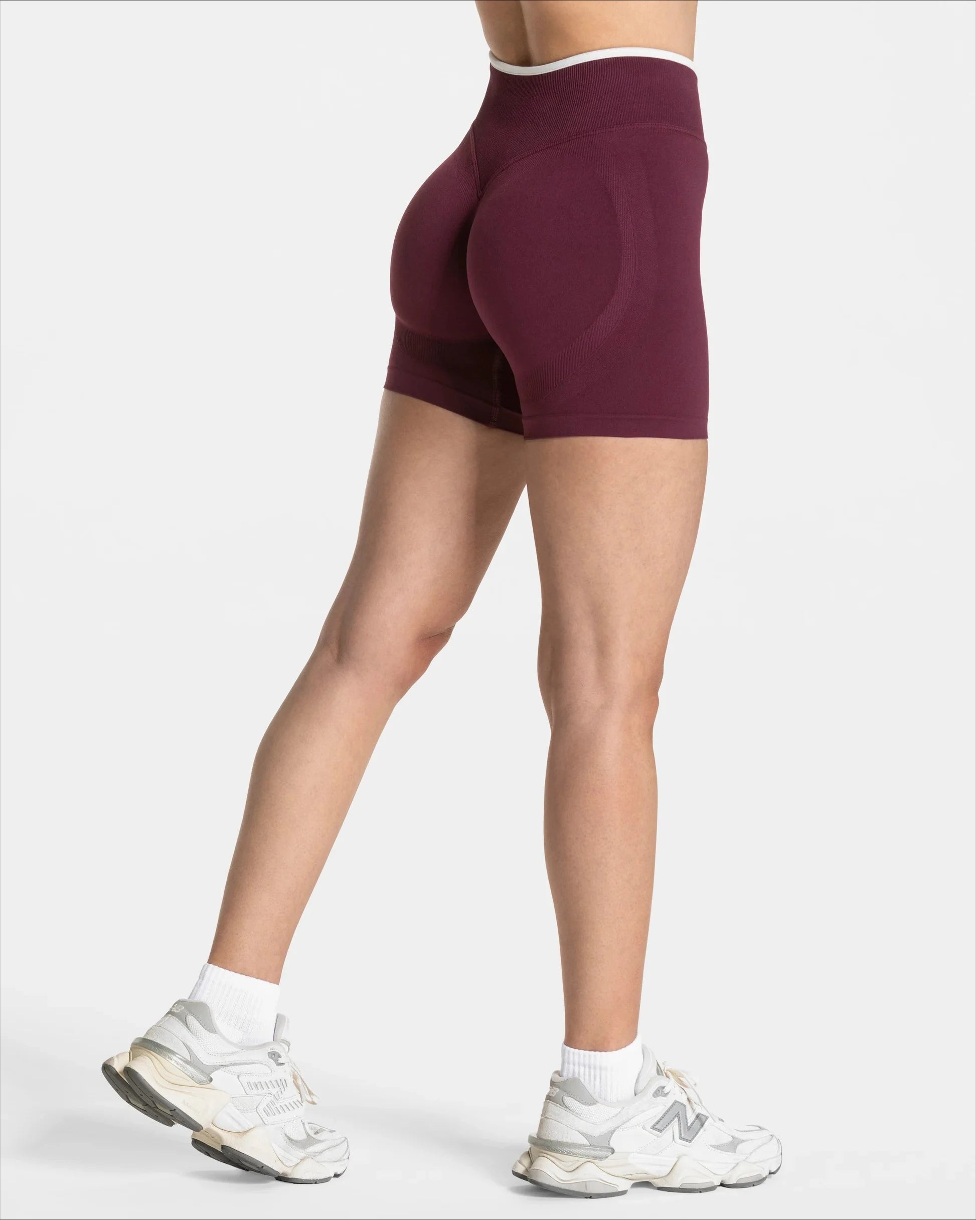 Seamless High-Waist Gym Shorts