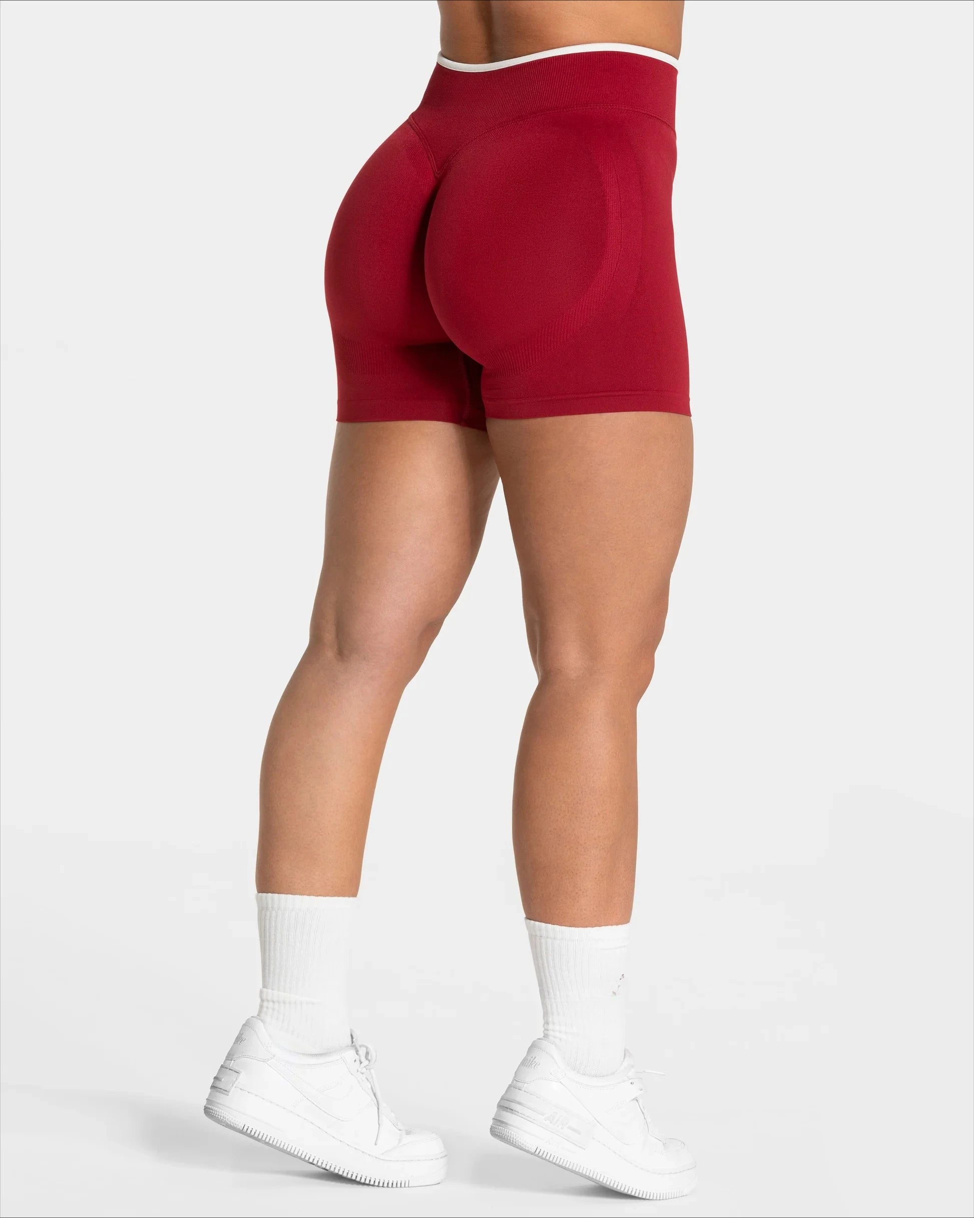 Seamless High-Waist Gym Shorts