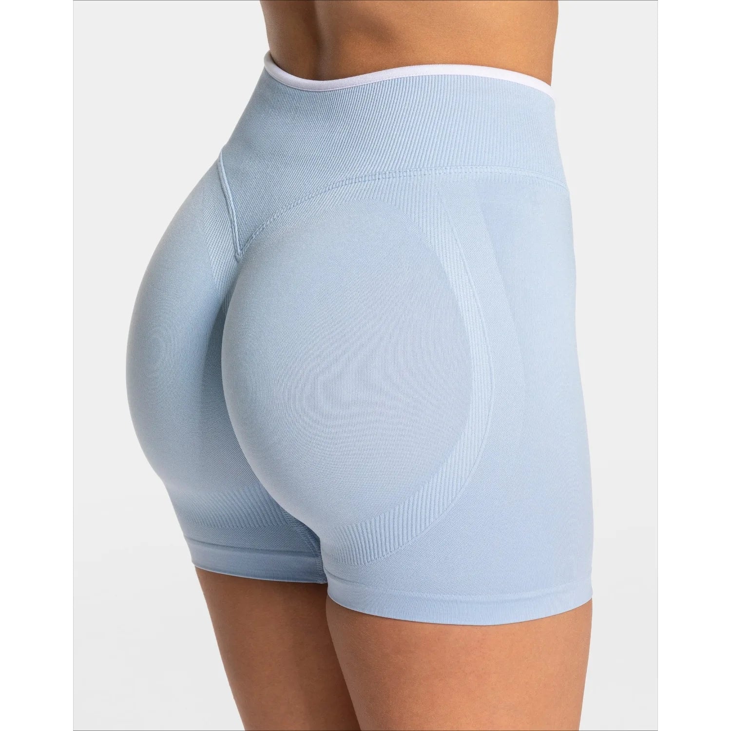 Seamless High-Waist Gym Shorts