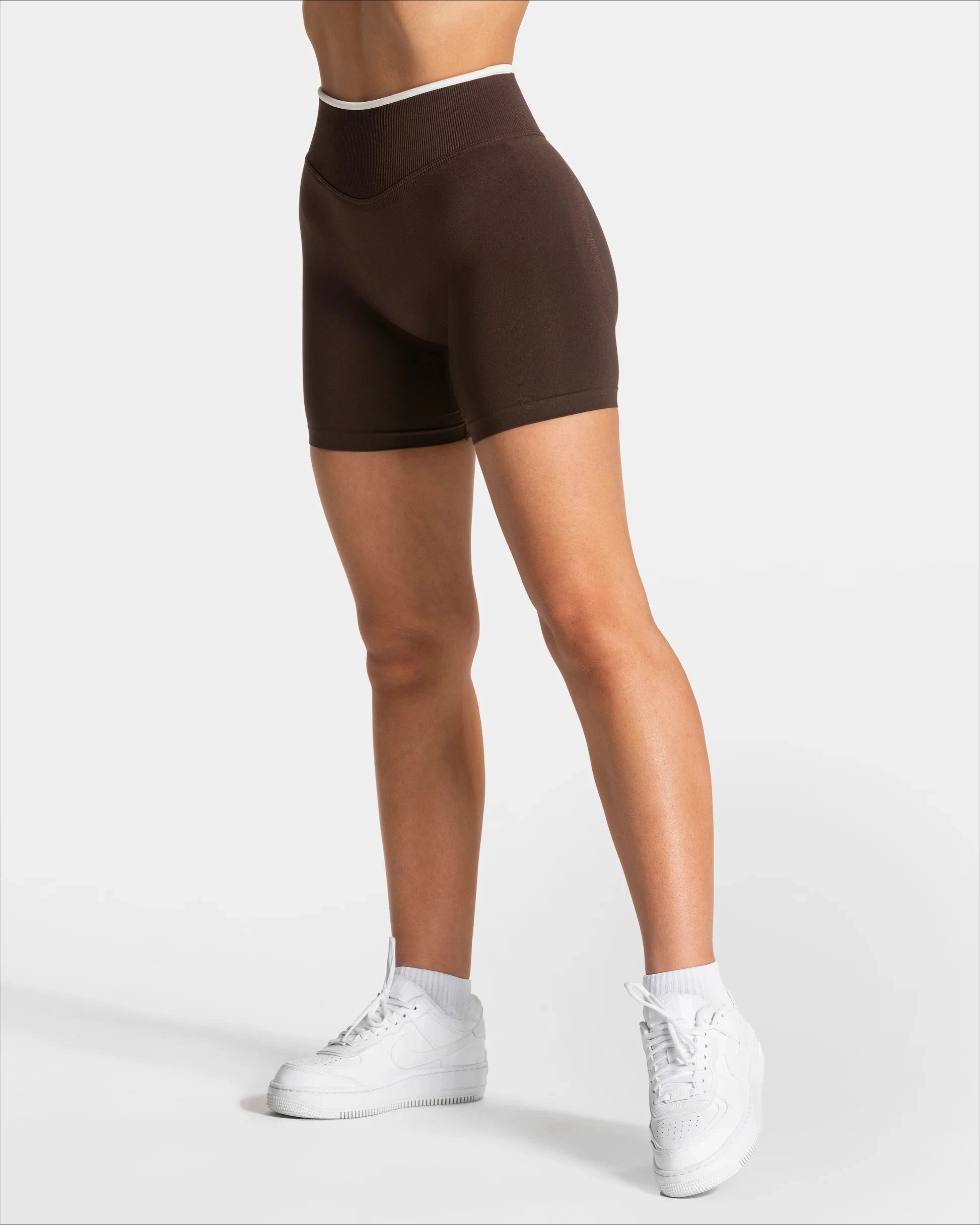 Seamless High-Waist Gym Shorts