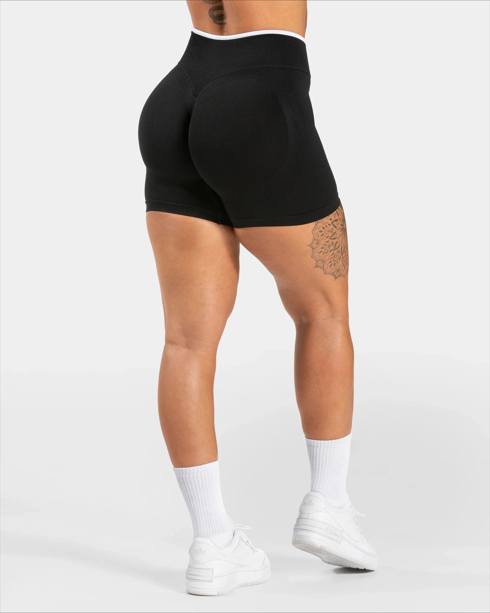 Seamless High-Waist Gym Shorts