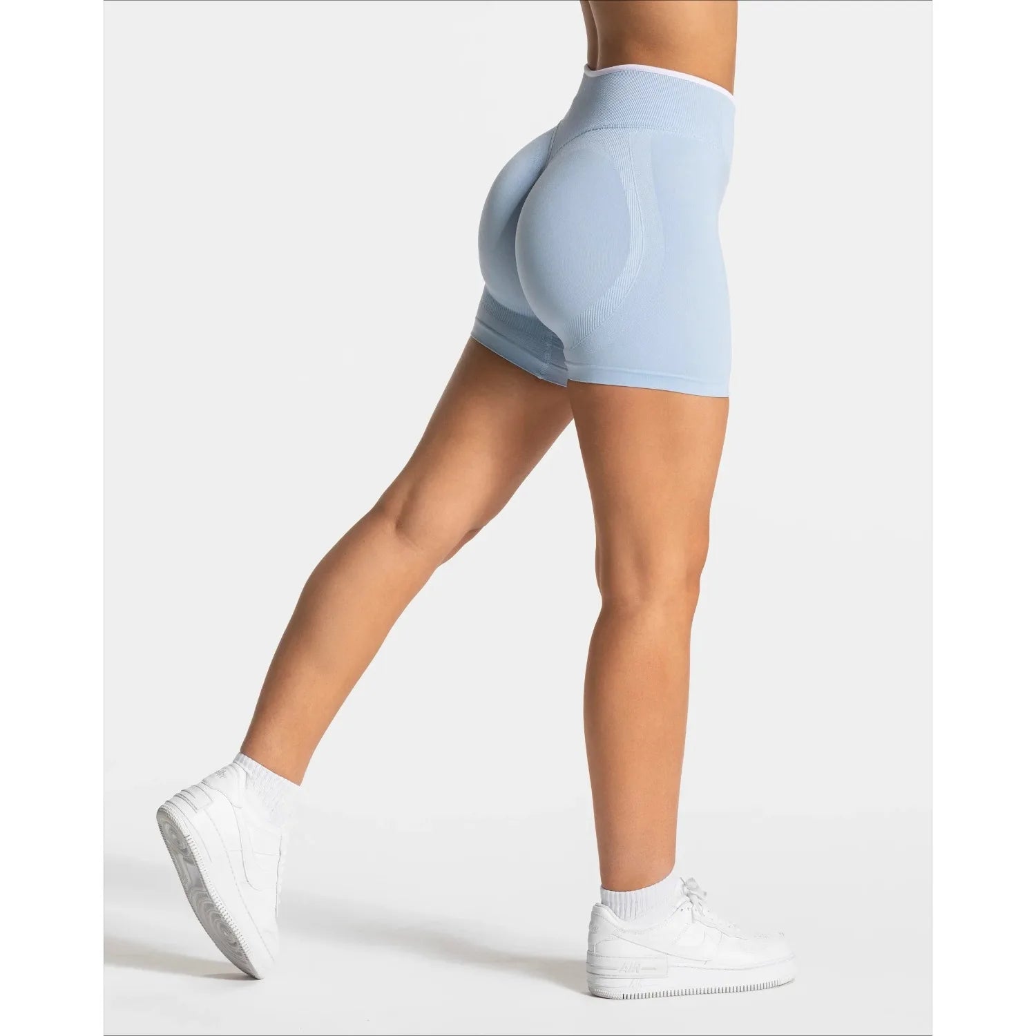 Seamless High-Waist Gym Shorts