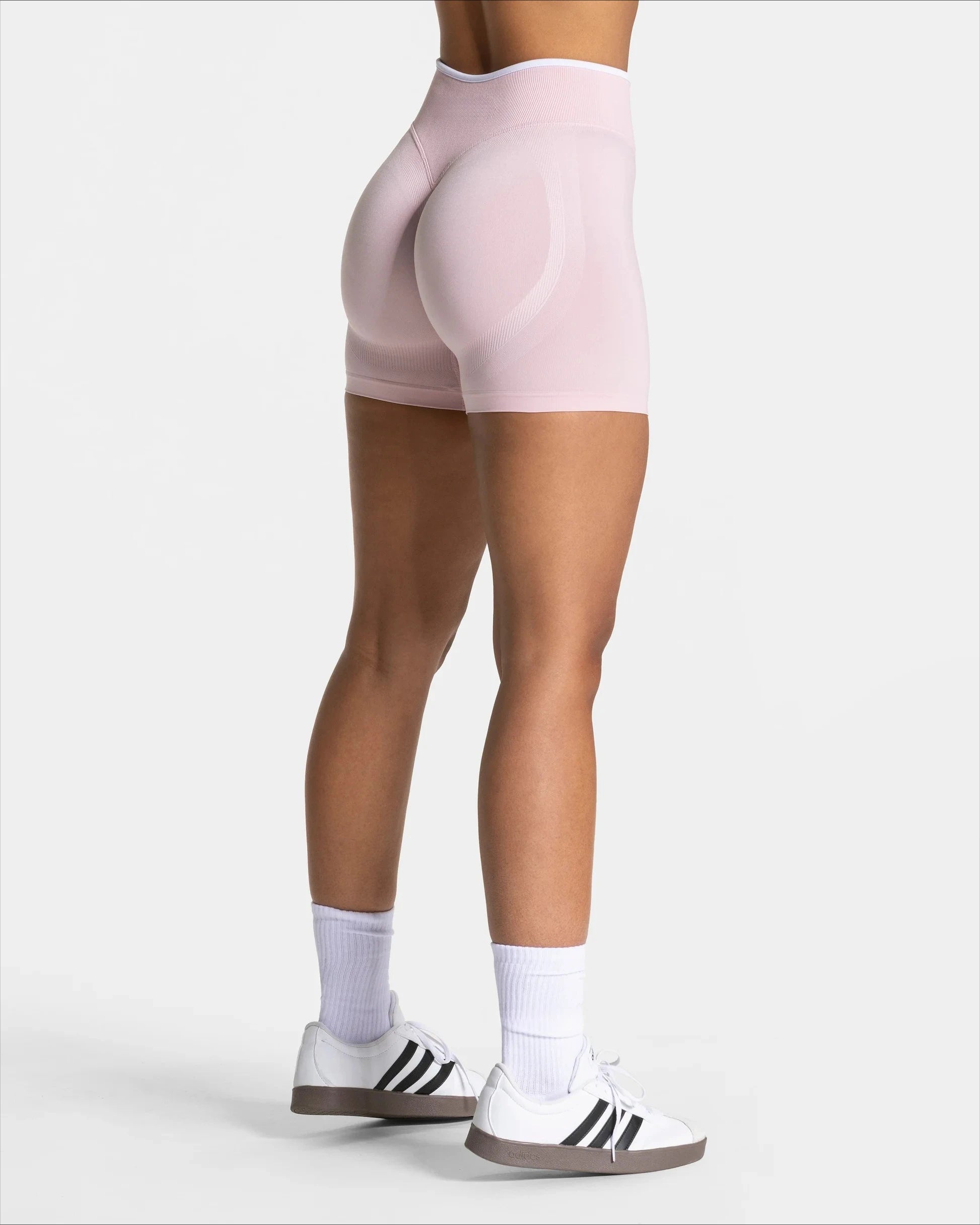 Seamless High-Waist Gym Shorts