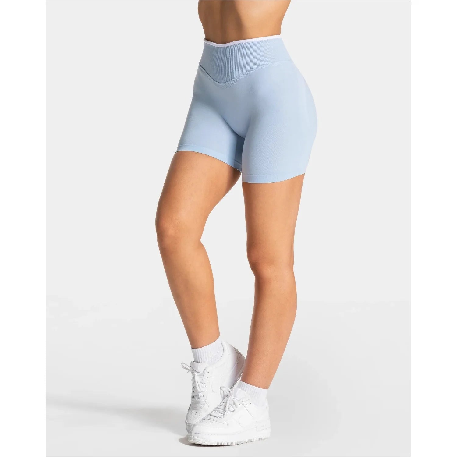 Seamless High-Waist Gym Shorts